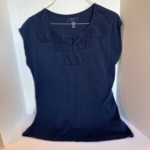 Chaps Denim Women's Super Soft Navy Blue Size Large Shirt